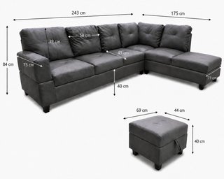 Sofá Chaiselongue Especial Mundial - Nuevo