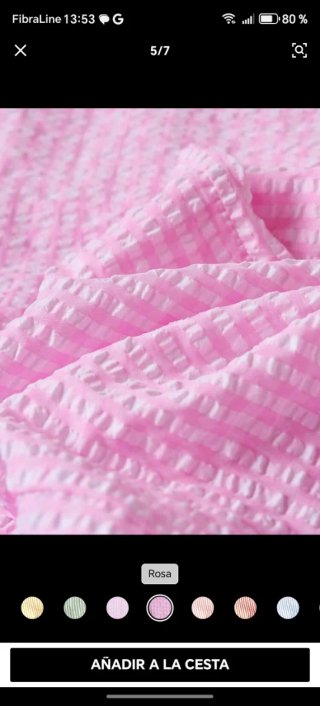 Conjunto a rayas rosa y blanco Talla XS/S