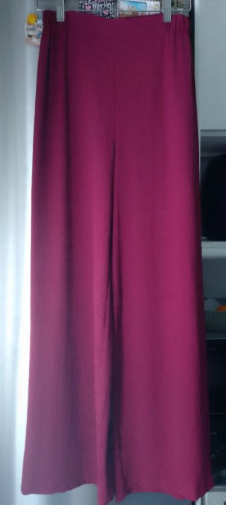 Pantalón fluido verano burdeos