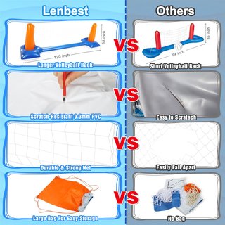 Voleibol Piscina Inflable con Red y Aros