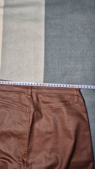 Falda efecto cuero X&D Marrón Talla XL