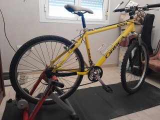 Bicicleta Orbea Amarilla + rodillo