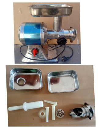 Picadora/ embutidora de carne con accesorios.