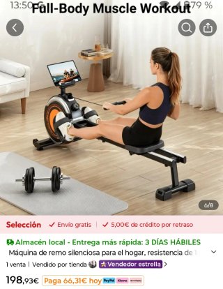 Máquina de remo como nueva.