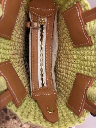 Bolso Rafia Pedro del Hierro Verde. OFERTA