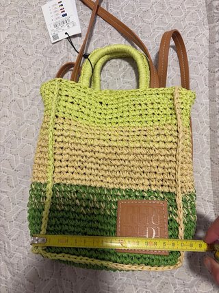 Bolso Rafia Pedro del Hierro Verde. OFERTA