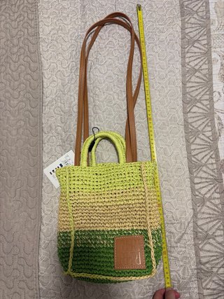 Bolso Rafia Pedro del Hierro Verde. OFERTA