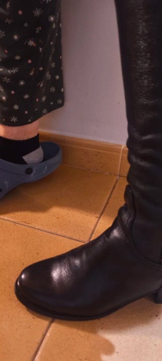 Botas de piel negras talla 38