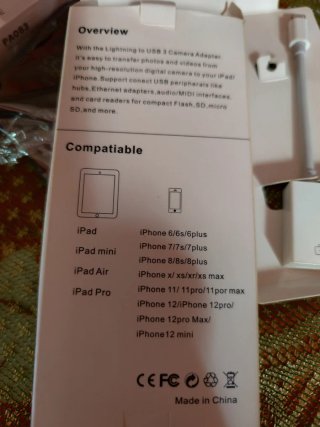 Adaptador Cámara USB a Lightning Apple