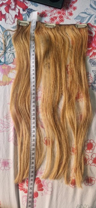 Extensiones de pelo natural de color rubio