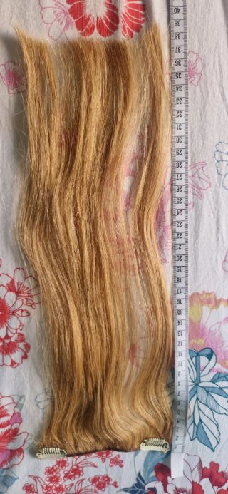 Extensiones de pelo natural de color rubio