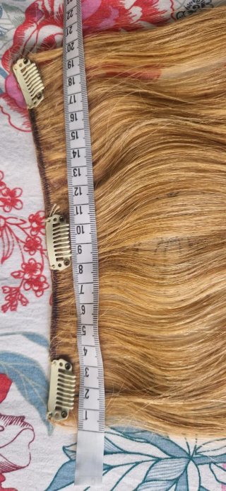 Extensiones de pelo natural de color rubio