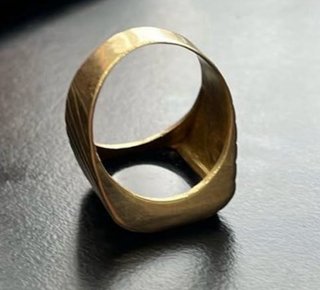 Anillo Oro 18k Hombre Piedra Negra