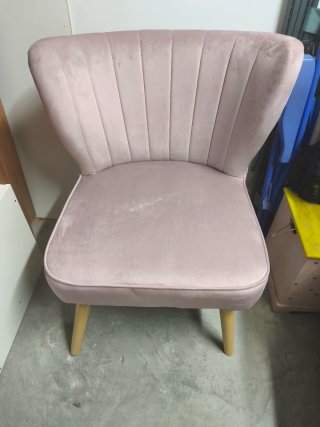 Butaca terciopelo rosa
