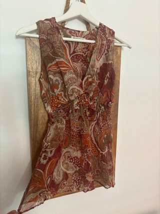 Top vintage floral seda