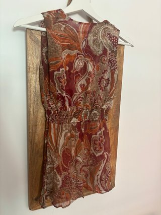Top vintage floral seda