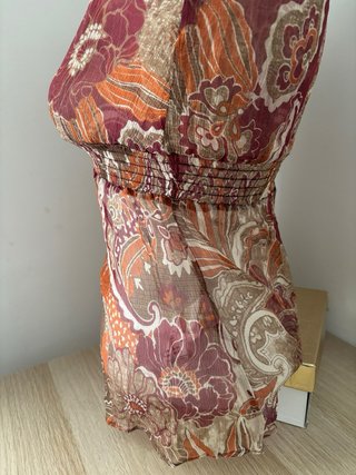Top vintage floral seda