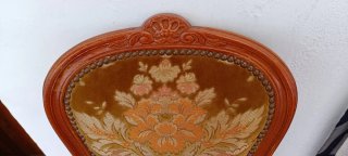 6 Sillas Estilo Luis XV Terciopelo y Madera
