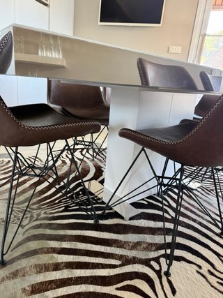 Mesa extensible blanca cristal (90x160/207/254)