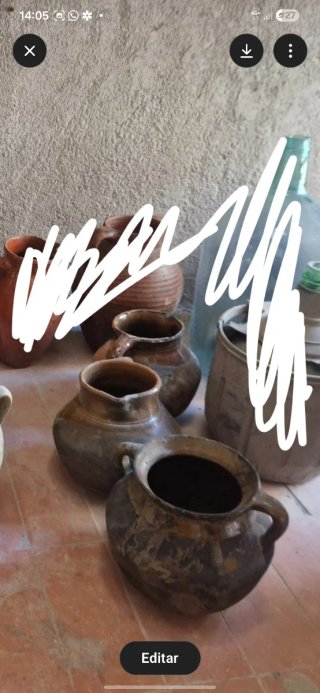 3 Jarras de puchero ceramica antigua