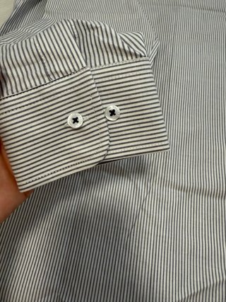 Camisa Carolina Herrera Raya Gris Talla M