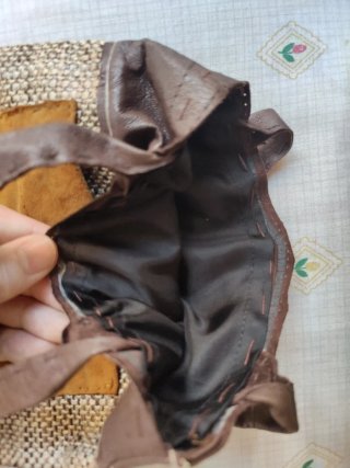 Bolso de tela hecha a mano