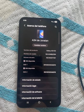 Samsung Galaxy A34 5G Negro