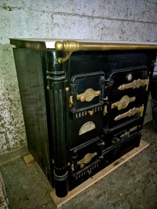 Cocina de leña y carbón calefactora