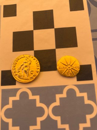 2 Monedas Romanas Antiguas Doradas