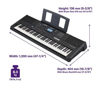 Yamaha PSR-EW425 76 Teclas sensibles al tacto