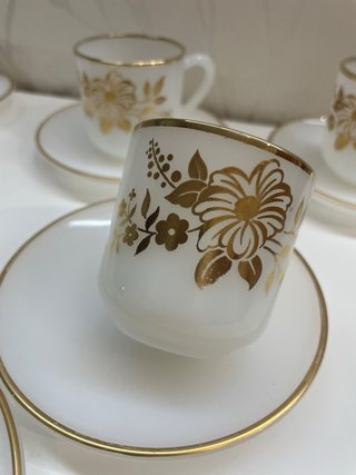 Juego Arcopal Vintage Flores Oro