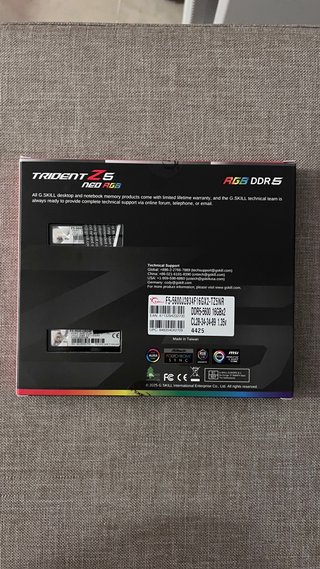 *Garantia* G.Skill Trident Z5 Neo RGB DDR5 RAM
