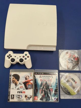 Consola PS3 Slim Blanca + Juegos