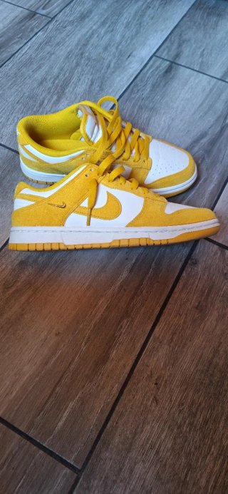 Nike Dunk Low Dark Sulfur Gold Mini Swoosh