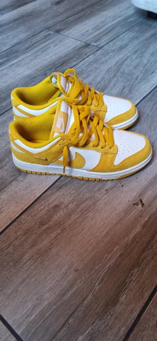 Nike Dunk Low Dark Sulfur Gold Mini Swoosh