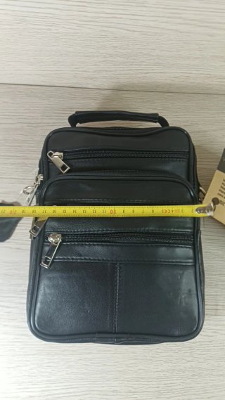 Bolso Piel Bandolera Hombre Negro