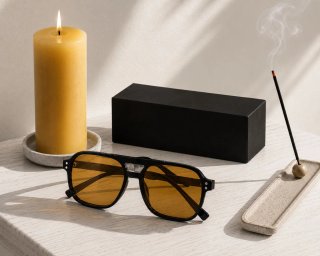 Gafas aviador cristal naranja