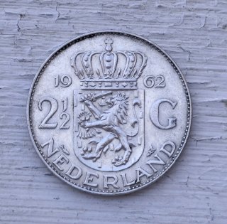 5 Monedas Plata P. Bajos 2 1/2 Gulden