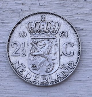 5 Monedas Plata P. Bajos 2 1/2 Gulden