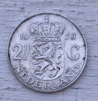 5 Monedas Plata P. Bajos 2 1/2 Gulden