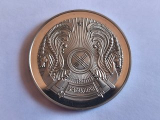 Moneda Plata Kazakhstan con Estuche