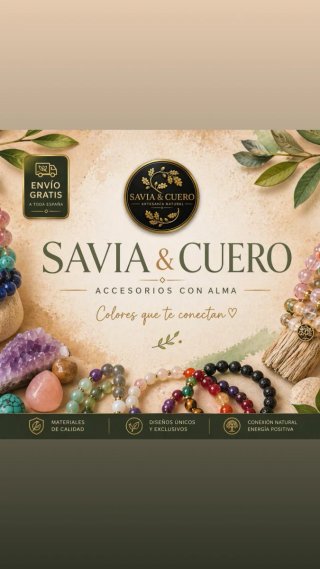 Pulsera Savia & Cuero Árbol de la Vida