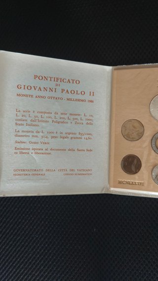 Monete Serie Divisionale Vaticano 1986