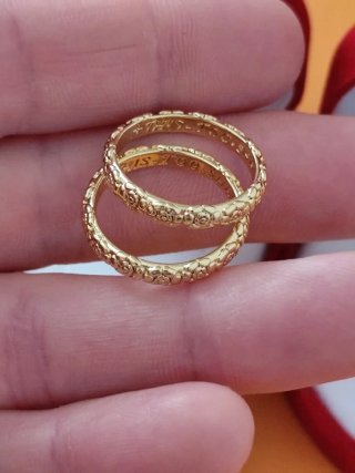 2 Anillos Oro 18k liminado n 17