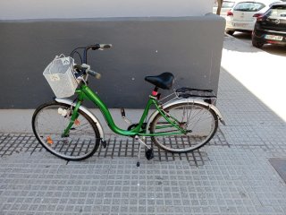 Bicicleta kildemoes de paseo verde