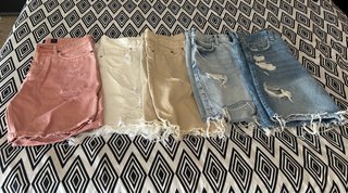 Pack 5 bermudas vaqueras desgastadas
