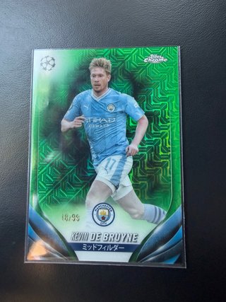 Cromo Kevin De Bruyne numerada a 99 Topps Chrome