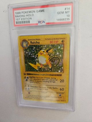 Pokemon Raichu Holo 1st Edition PSA 10