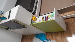Cama nido con 2 colchones y mesa