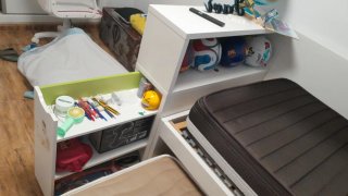 Cama nido con 2 colchones y mesa